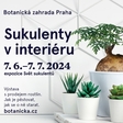 SUKULENTY V INTERIÉRU – Prodejní výstava  v Botanické zahradě Praha