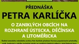 Zaniklé obce - přednáška Petra Karlíčka - Litoměřice