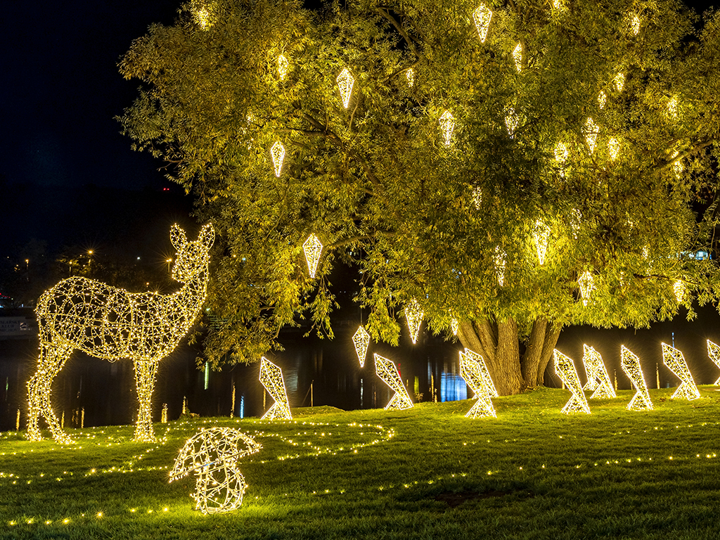 Vánoční park Světla vyprávějí s neopakovatelnou atmosférou ve Žlutých lázních- Žluté lázně Praha -Žluté lázně