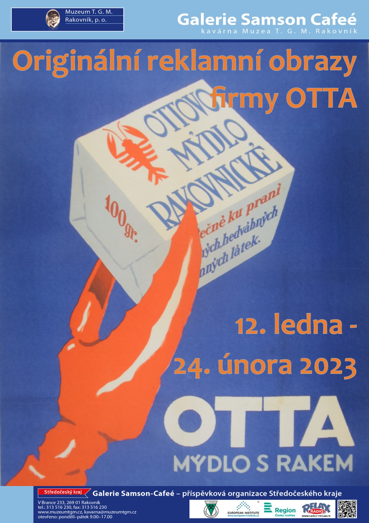 Výstava Originální reklamní obrazy firmy OTTA v Galerii Samson Cafeé- Rakovník -Rakovník
