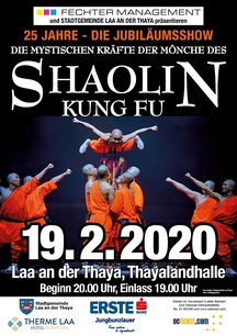 Mniši z kláštera Šaolin předvedou 19. února své umění v Laa an der Thaya