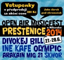 Vstupenka na Open Air Musicfest Přeštice jako dárek pod stromeček - 14. ročník bude ve znamení českých a slovenských hvězd