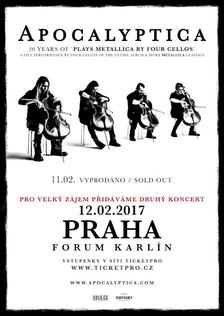 APOCALYPTICA vyprodala pražský koncert v Karlíně, pro velký zájem přidává další koncert