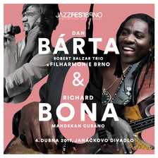 JazzFestBrno 2017: Dan Bárta + RBT + Filharmonie Brno / Richard Bona Mandekan Cubano