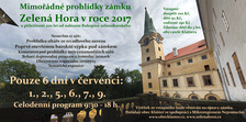Mimořádné prohlídky zámku Zelená Hora v roce 2017