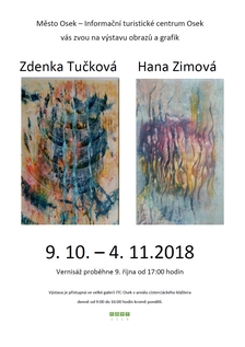 Výstava obrazů a grafik Zdenky Tučkové a Hany Zimové