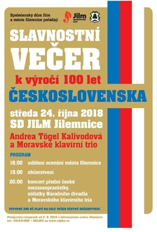 Slavnostní večer k výročí 100 let Československa 