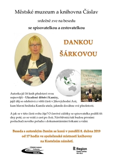 Beseda se spisovatelkou a cestovatelkou   Dankou Šárkovou