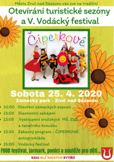 Otevírání turistické sezóny a V. Vodácký festival 25. 4. 2020