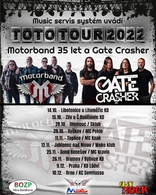 Motorband a GATE Crasher v Praze | TOTO TOUR