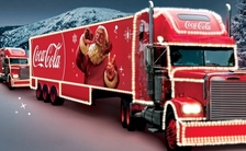 Coca-Cola Vánoční kamion - Slaný - Masarykovo náměstí