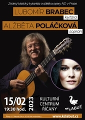 Vážná hudba Lubomír Brabec – kytara a Alžběta Poláčková – soprán