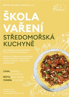 Škola vaření s Romanem Paulusem - Středomořská kuchyně - Olomouc