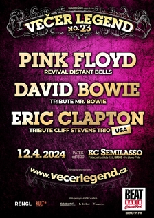 Večer legend 23 - tribute Clapton, Bowie, Pink Floyd