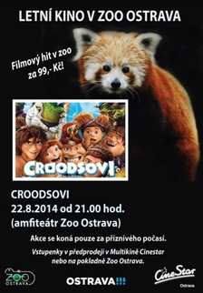 Letní kino v zoo Ostrava - dobrodružná komedie o pravěké rodině Croodsovi