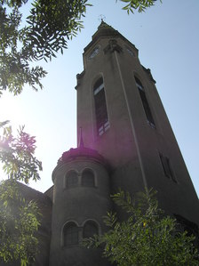 Vyhlídková věž kostela Církve československé husické v Duchcově