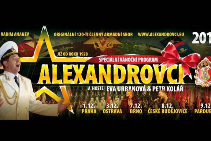 První prosincový den zahájí Alexandrovci své historicky první vánoční turné v České republice