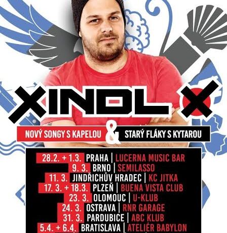 XINDL X na jaře 2017 zahraje na turné NOVÝ SONGY S KAPELOU & STARÝ FLÁKY S KYTAROU