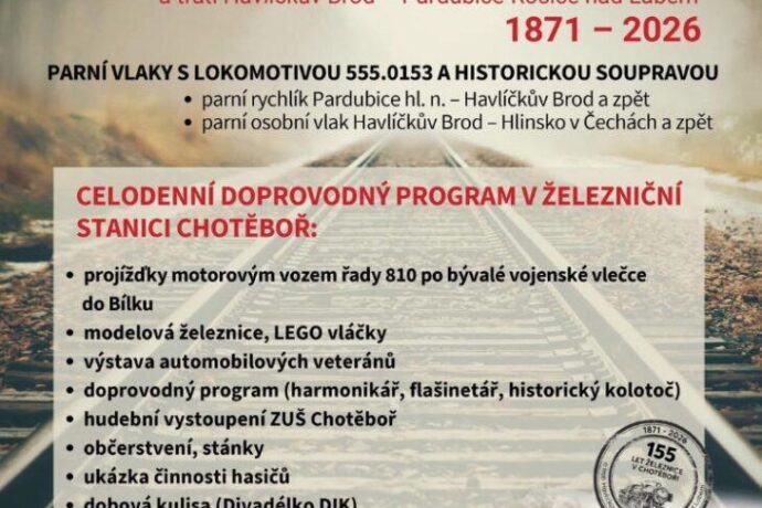155 let železnice v Chotěboři