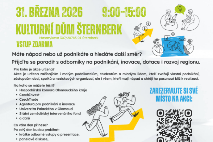 Akce pro veřejnost: Od nápadu k podnikání – KD Šternberk