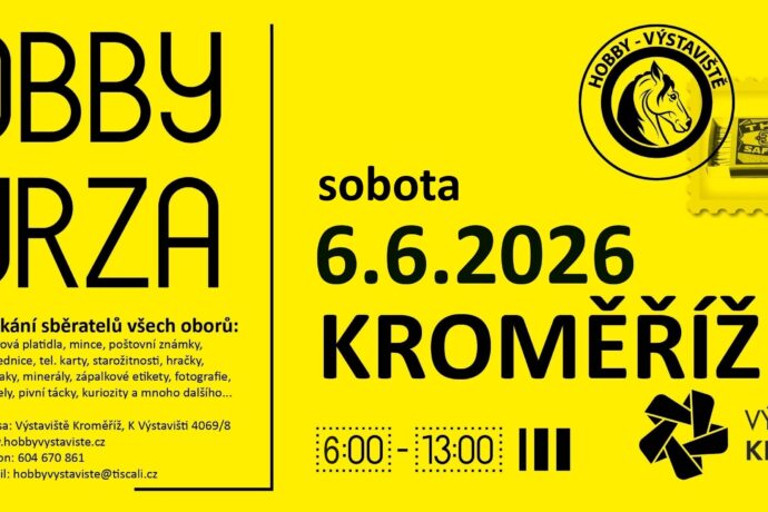 Hobby setkání sběratelů na Výstavišti Kroměříž, sobota 6.6.2026