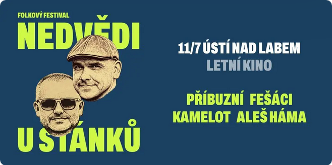Nedvědi u stánků v Letním kině v Ústí nad Labem