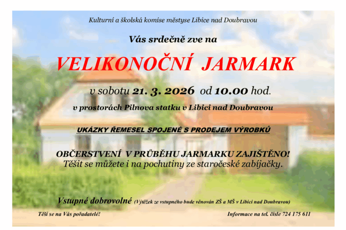 Velikonoční jarmark – Pilnův statek v Libici nad Doubravou