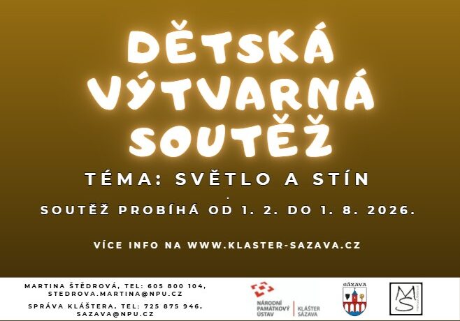 Klášter Sázava - výtvarná soutěž pro děti a mládež - téma SVĚTLO A STÍN