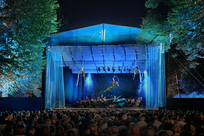 Zahajovací koncert Tisíc a jedna noc / Šeherezáda v českokrumlovské zámecké zahradě