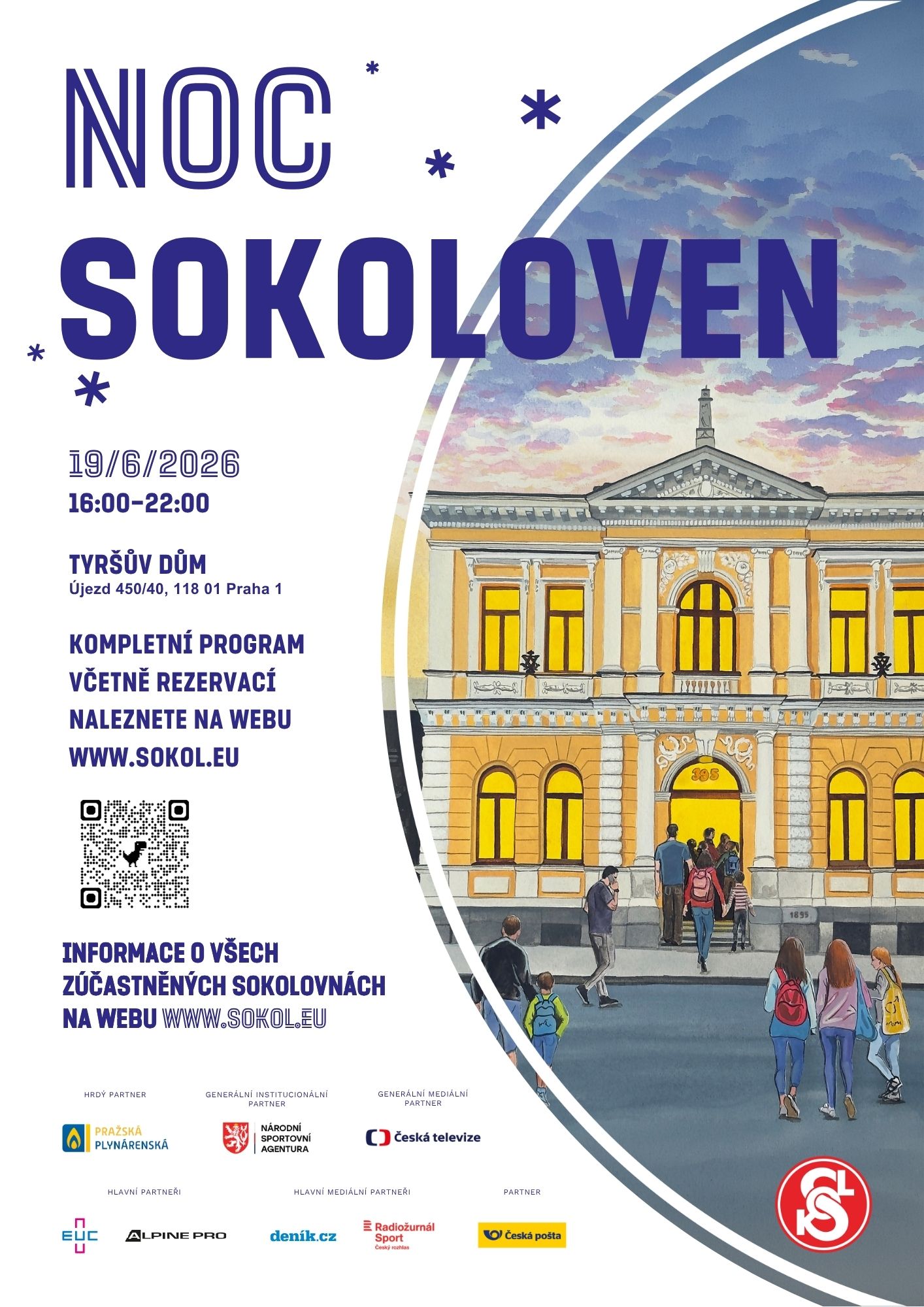 Noc sokoloven 2026 v Tyršově domě